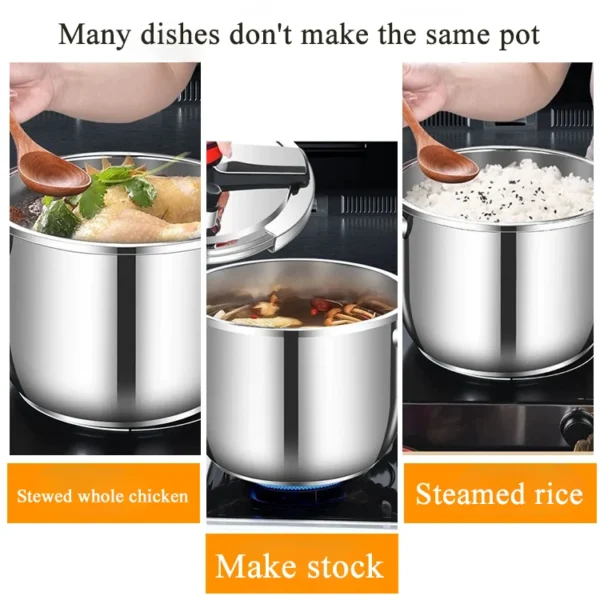 304 Stainless Steel Pressure Cooker, Multifunctional, 5L, 9L, 3Gear Pressure-Limited, Explosion-proof, Quickly Cooking - Image 5