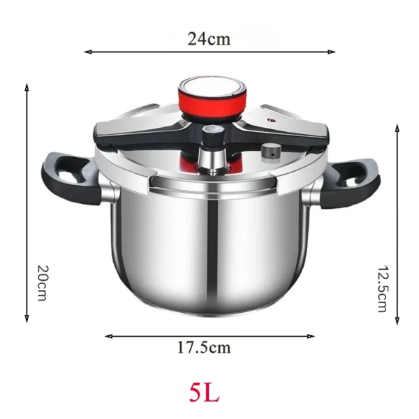 304 Stainless Steel Pressure Cooker, Multifunctional, 5L, 9L, 3Gear Pressure-Limited, Explosion-proof, Quickly Cooking - Image 3