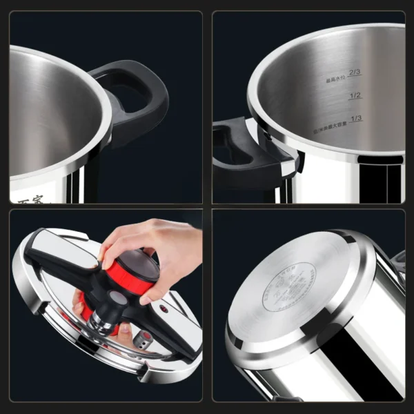 304 Stainless Steel Pressure Cooker, Multifunctional, 5L, 9L, 3Gear Pressure-Limited, Explosion-proof, Quickly Cooking - Image 6